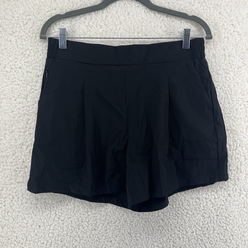 Halara Womens Black Pull On Shorts Size XL‎ Front Pleated NWT